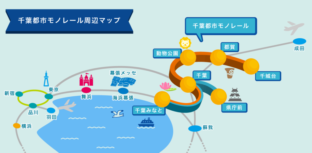 千葉都市モノレールで巡る千葉市