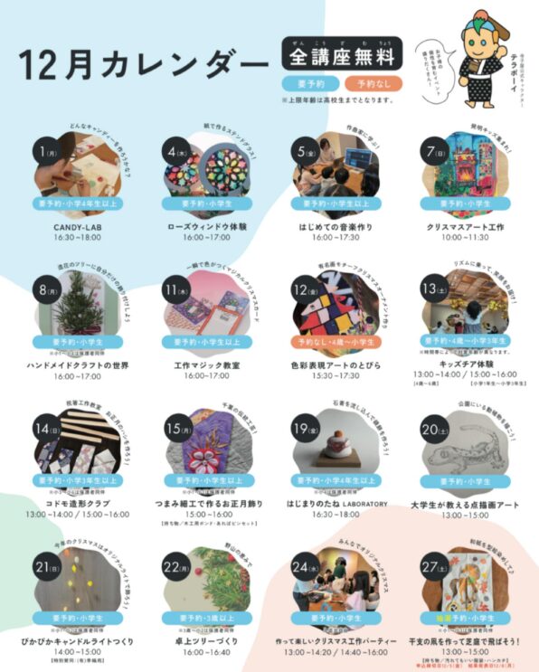 12月27日(土)・寺子屋 干支の凧を作って芝庭で飛ばそう!